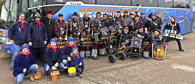 Die nrrische Abordnung aus Bonndorf h...Carnaval&#8220; in La-Voge-les-Bains.   | Foto: Privat