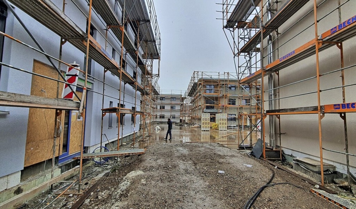Im neuen Wohnquartier wurde jngst Richtfest gefeiert.  | Foto: Julius Wilhelm Steckmeister