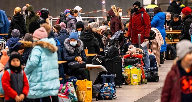 Wie viele Flchtlinge aus der Ukraine im Land sind, wei niemand genau.   | Foto: Hannibal Hanschke (dpa)