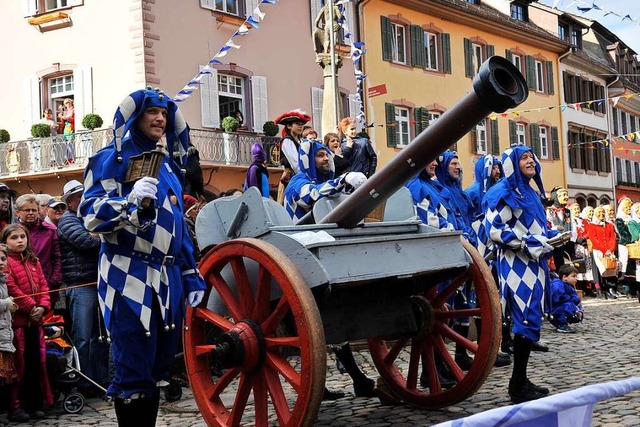 Der &#8222;Alte Schwede&#8220; im Einsatz bei der Fasnet-Erffnung 2017.  | Foto: Hans-Peter Mller