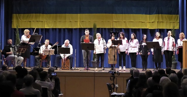 Der ukrainische Chor &#8222;Stimme des...0;  sang auch ukrainische Volkslieder.  | Foto: Hans Jrgen Kugler