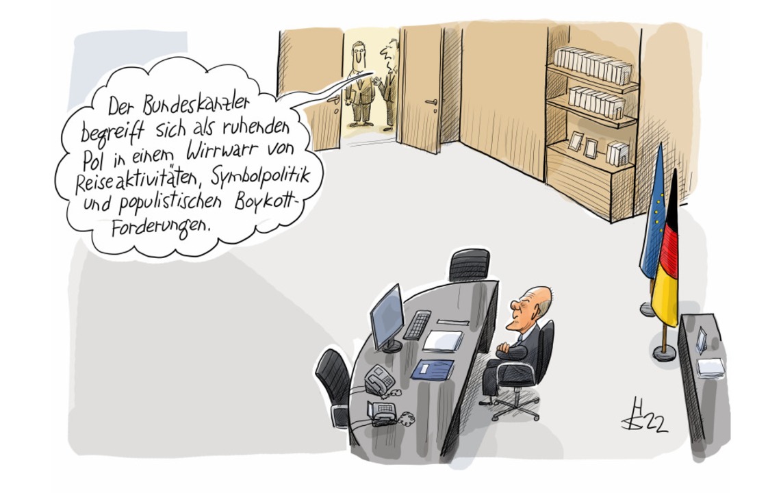 Was Macht Eigentlich Olaf Scholz Karikaturen Badische Zeitung