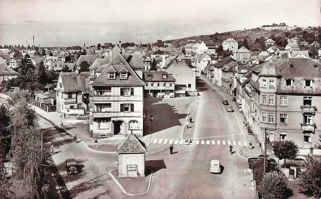 Der Busbahnhof Schlssel auf einer Ansichtskarte aus dem Jahr 1960.  | Foto: Manfred  Eble