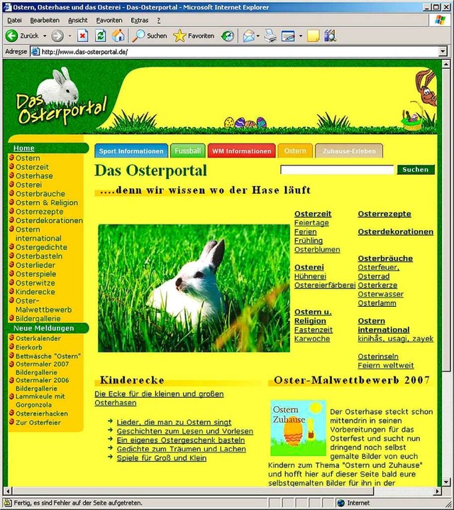 Osterportal.de: Eine der Internet-Spielwiesen des Osterhasen.  | Foto: das-osterportal.de