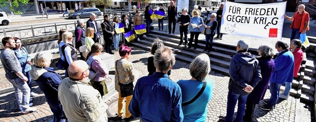 Gegen den Krieg und fr den Frieden de...berparteilich&#8220; eingeladen hatte.  | Foto: Markus Zimmermann