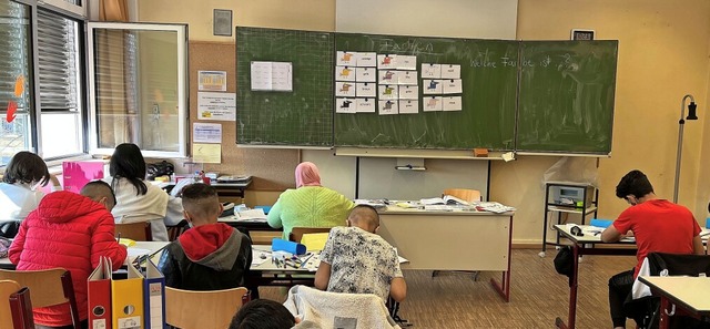 Ukrainische Schler besuchen  an Schul...usatzunterricht, um Deutsch zu lernen.  | Foto: Hans-Thoma-Gemeinschaftsschule