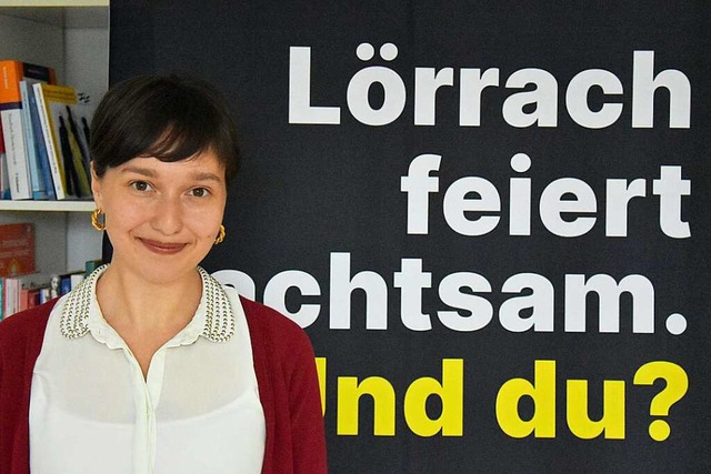 Franziska Weiser von der Lrracher Fra...alter fr mehr Sicherheit beim Feiern.  | Foto: Kathrin Ganter