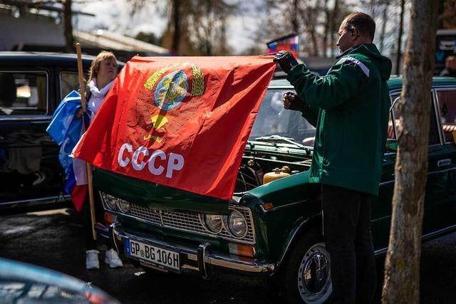 Flyer für pro-russischen Autokorso am Sonntag in Lahr nutzt Kriegssymbol
