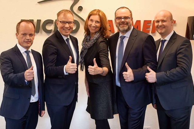 Markus Dauber (Zweiter von links) im Jahr 2019  | Foto: Volksbank in der Ortenau