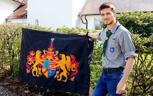 Pascal Himmelsbach bernahm im Alter v...ren die Leitung der Pfadfinder-Meute.   | Foto: Heidi Fel