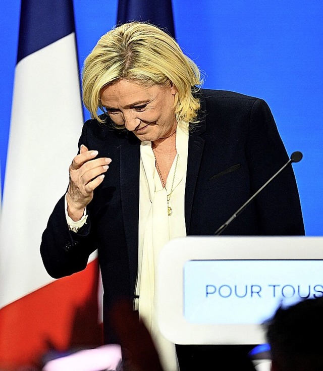 Marine le Pen am Wahlabend  | Foto: CHRISTOPHE ARCHAMBAULT (AFP)