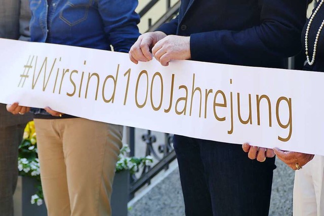 Wir sind 100 Jahre jung: So lautet der...n der Groen Kreisstadt frs Jubilum.  | Foto: Verena Pichler