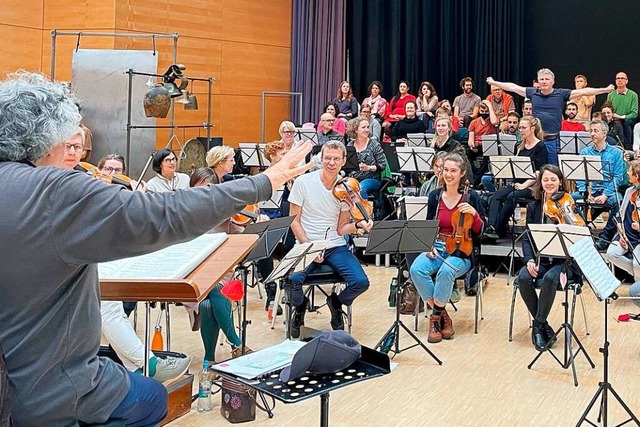 Proben fr die Konzerttournee, die am Donnerstag in Freiburg startet  | Foto: Martin Bail/FBO