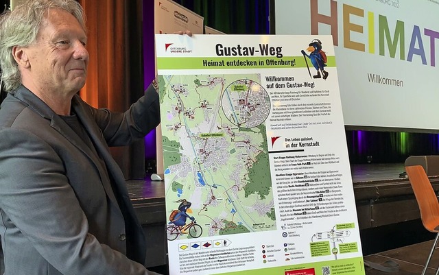Marlon Grieshaber, Geschftsstellenlei...ber den neuen Gustav-Weg informiert.   | Foto: Helmut Seller