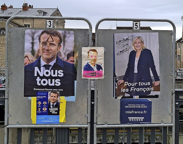 Macron gegen Le Pen &#8211; am Sonntag hatte Frankreich die Wahl.  | Foto: Wolfram Khli