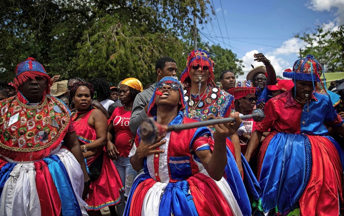 Ein Fest in der Dominikanischen Republ... Christentum und Voodoo zusammengehen   | Foto: ERIKA SANTELICES (AFP)