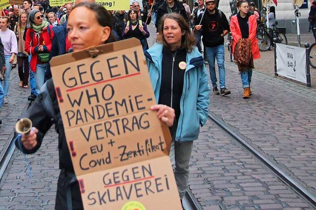 Anti-Corona-Demo in Freiburg  | Foto: Michael Saurer
