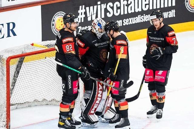 Deutsches Eishockey-Nationalteam bt in Schwenningen fr die WM