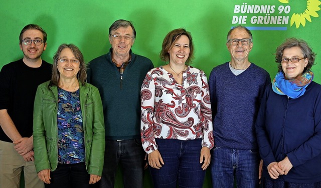 Leon Kuderer, Stephanie Suhr, Hermann ... fehlen Gll Erdem und Thomas Marwein  | Foto: Grne Offenburg