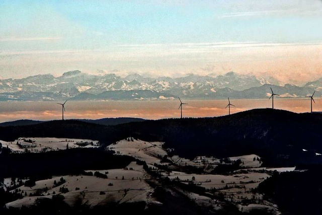 Die Alpen vom Belchen aus gesehen.  | Foto: Carolin Reisdorf