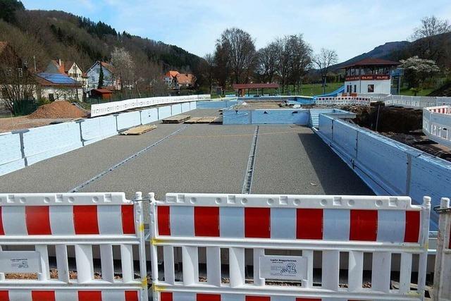 Baustelle Freibad Elzach - und das vor der Badesaison