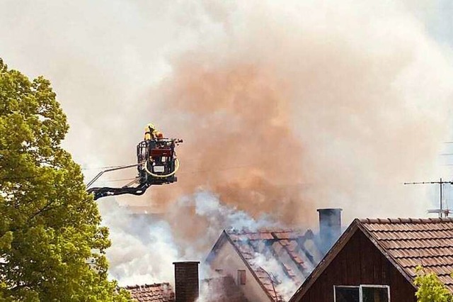 Bewhrungsprobe fr die neue Drehleiter in Herbolzheim  | Foto: Feuerwehr Herbolzheim