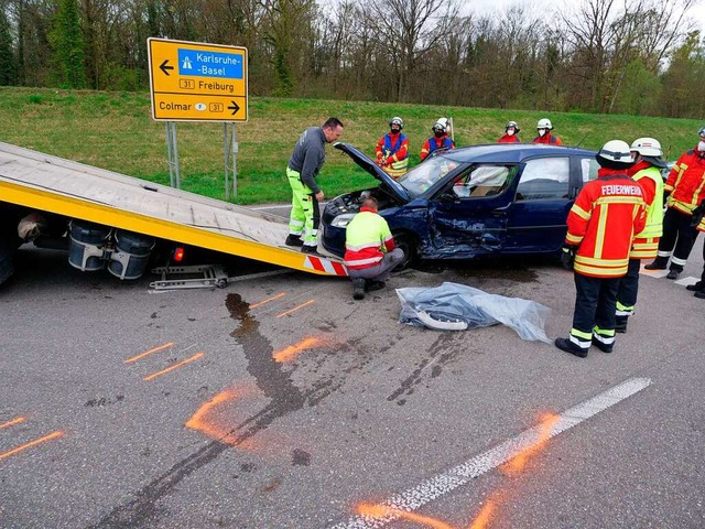 Die Verletzung von  Vorfahrtsregeln z...tlichen Breisgau wie hier auf der B31.  | Foto: Patrick Kerber