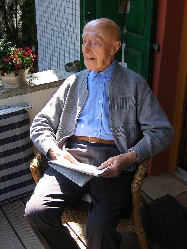 Georg Weinrich. Heute feiert er in Ettenheim seinen 100. Geburtstag.  | Foto: Privat