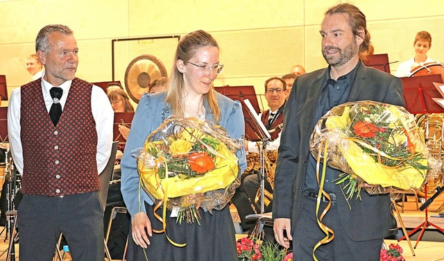 Drei Dirigenten gaben beim Konzert des...mara Winterhalder und Benjamin Schelb.  | Foto: Dorothe Kuhlmann