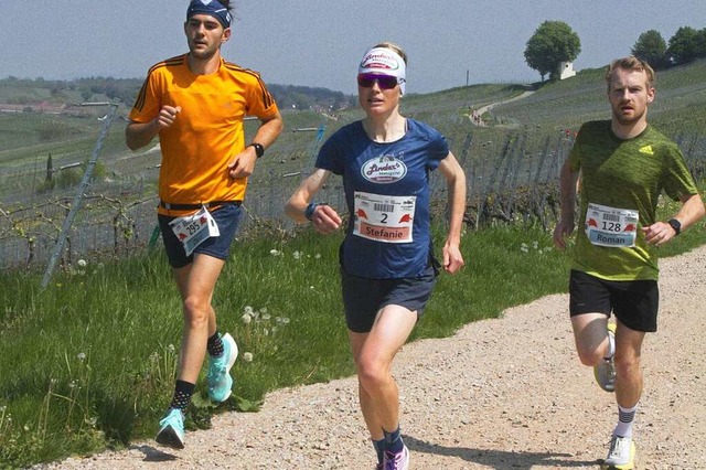 Zum zweiten Mal sichert sich Stefanie ...on-Distanz beim Mllheimer Genusslauf.  | Foto: Winfried Stinn