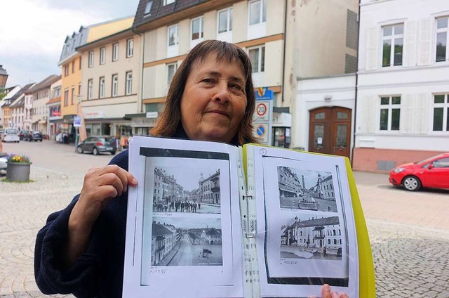 Historische Fotografien von der Haupts...rung von Ulla K. Schmid in Schopfheim.  | Foto: Roswitha Frey