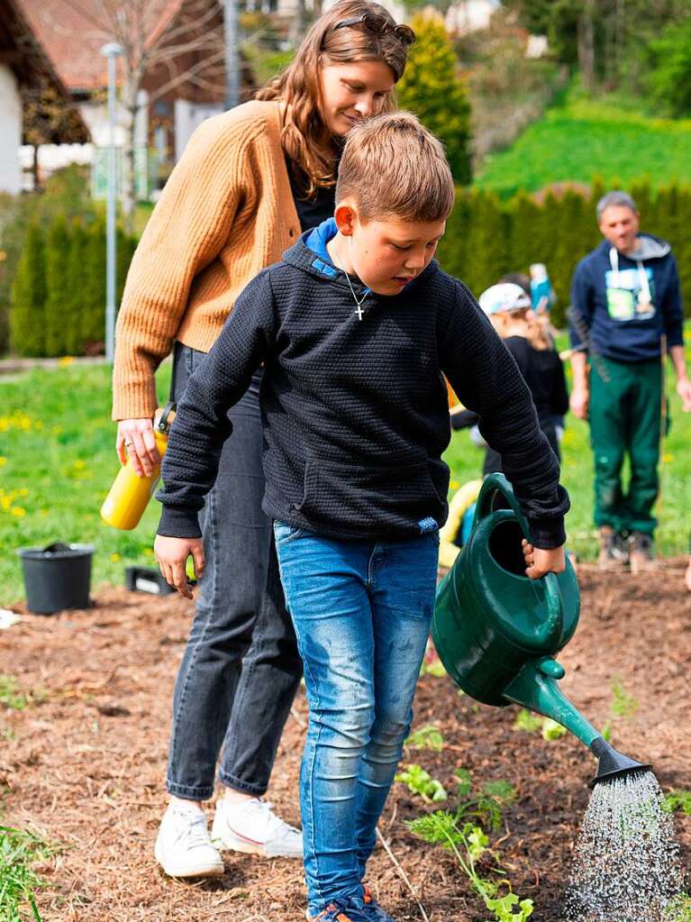 Ackern ist cool. Das finden die Schler/innen der 3. bis 6. Klassen des Bildungszentrums Bonndorf. Sie bepflanzen und pflegen einen Gemseacker in der Gartenstrae.