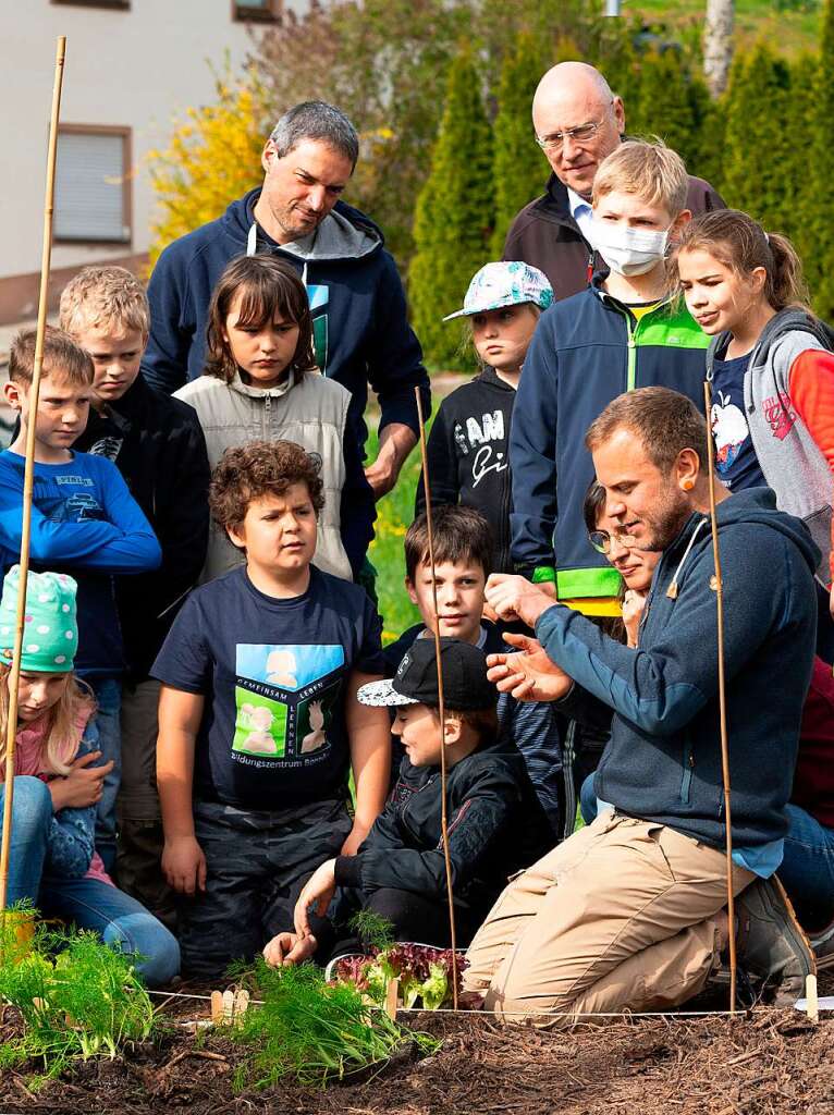 Ackern ist cool. Das finden die Schler/innen der 3. bis 6. Klassen des Bildungszentrums Bonndorf. Sie bepflanzen und pflegen einen Gemseacker in der Gartenstrae.