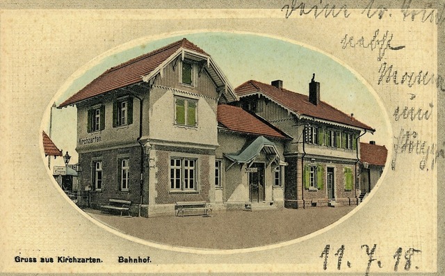 Eine Ansicht des Kirchzartener Bahnhofs von 1918  | Foto: Gemeindearchiv Kirchzarten