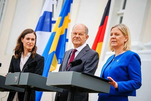 Scholz sichert Schweden und Finnland Unterstützung für Nato-Beitritt zu