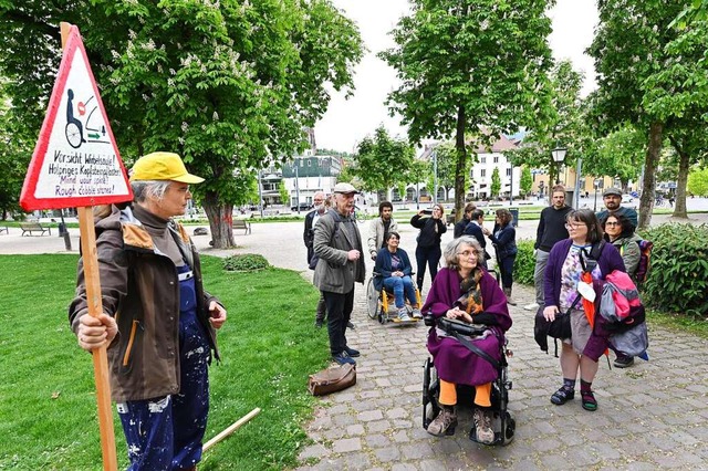Maren Moormann (links) bei der &#8222;...ion&#8220; zum Thema Barrierefreiheit.  | Foto: Thomas Kunz