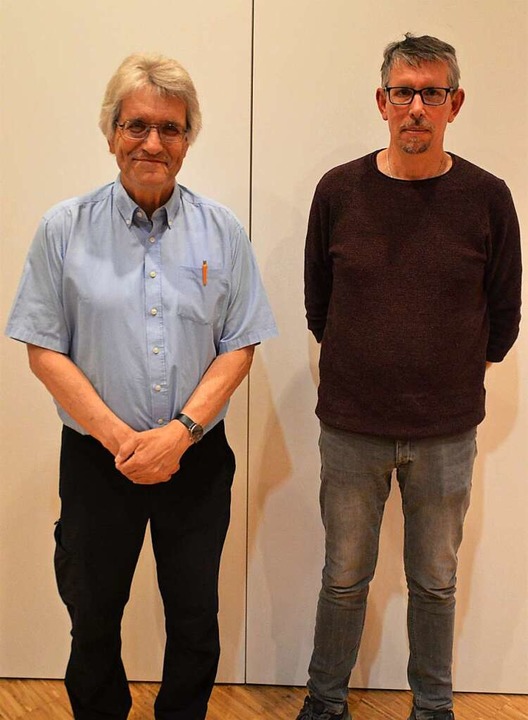 Hannes Schneider (links) und Oliver Kr...n dem  Behindertenbeirat der Stadt an.  | Foto: Edgar Steinfelder