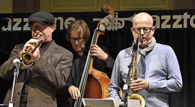 Stephan Zimmermann (von links), Thomas...Reiter und Rick Hollander im Jazztone.  | Foto: Thomas Loisl Mink