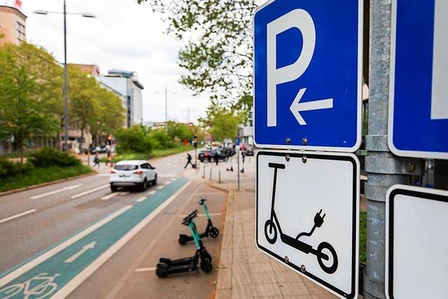 In Baden-Württemberg gibt es erste Parkplätze für E-Scooter