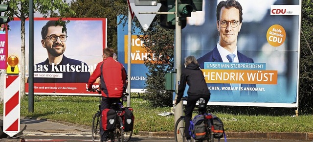 In NRW wird ein Kopf-an-Kopf-Rennen von CDU und SPD erwartet.  | Foto: Oliver Berg (dpa)