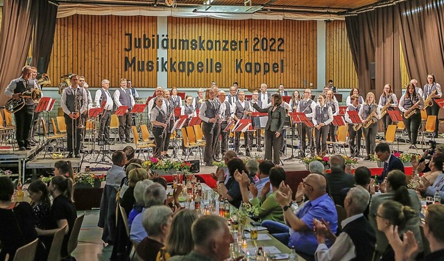 Die Musikkapelle Kappel zeigte sich in Spiellaune.   | Foto: Adrian Hofmann