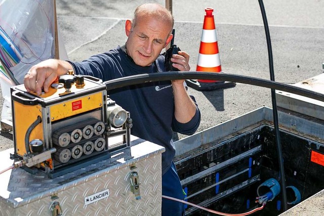 Die Arbeit als Glasfaserspezialist ist abwechslungsreich und vielfltig.  | Foto: Fotostudio Kpfer Steinen