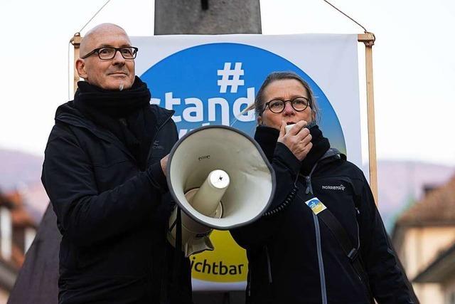 Die Solidaritätskundgebungen für die Ukraine auf dem Waldkircher Marktplatz enden