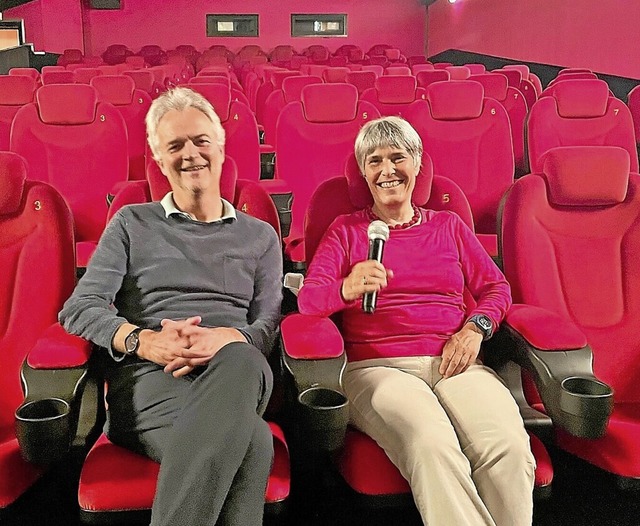 Eckhard Dannegger und Anette Maaen-Boulton im Union-Kino  | Foto: Barbara Ruda