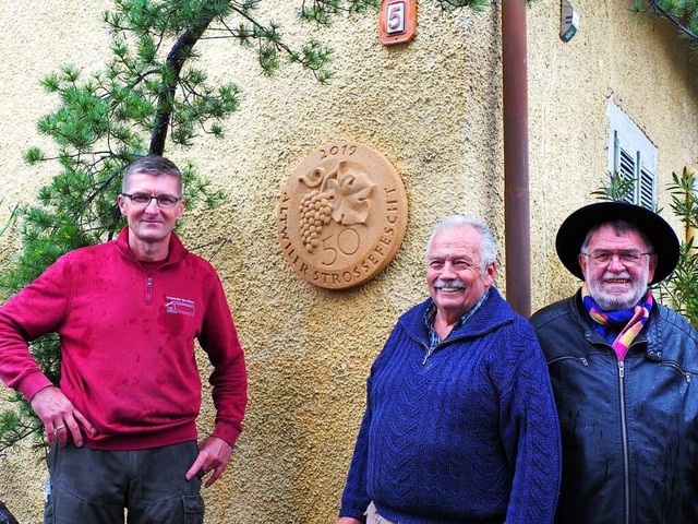 Ein Relief aus Stein frs Straenfest-...), ein weiteres Straenfest-Urgestein.  | Foto: Herbert Frey