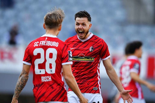 Sascha Risch (links) und Patrick Kammerbauer verlassen den SC Freiburg II.  | Foto: Achim Keller