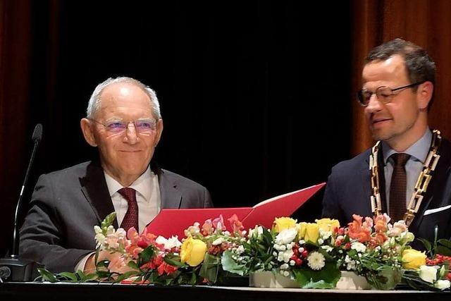Wolfgang Schäuble ist Ehrenbürger von Offenburg
