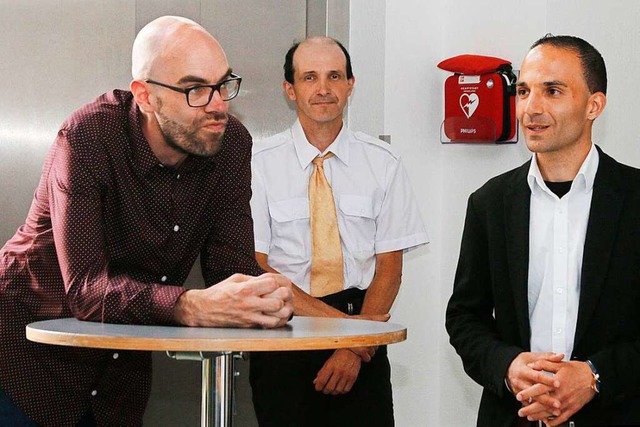 Verdatterte  Kandidaten: (von links)  ...elzer, Frank Tschany und Cneyt  Kilic  | Foto: Heidi Fel