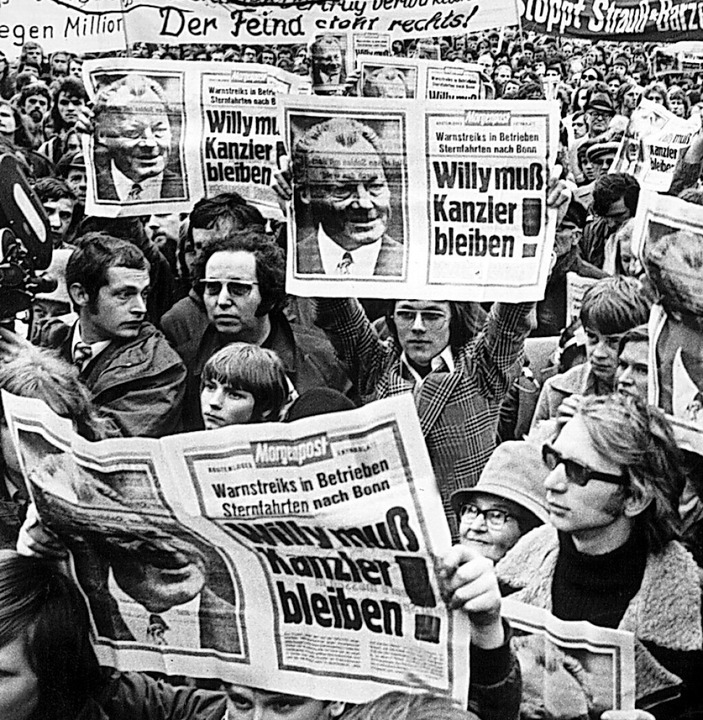 Demonstration für Brandts Ostpolitik  | Foto: Lothar Heidtman