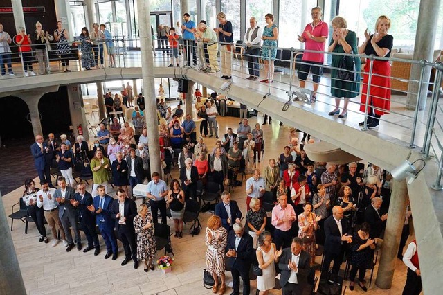 Viel los war beim Brgerempfang im Badenweiler Kurhausfoyer.  | Foto: Silke Hartenstein